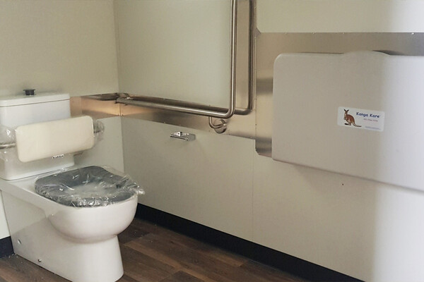 Ryebucks Portable Accessible Toilet with Rails